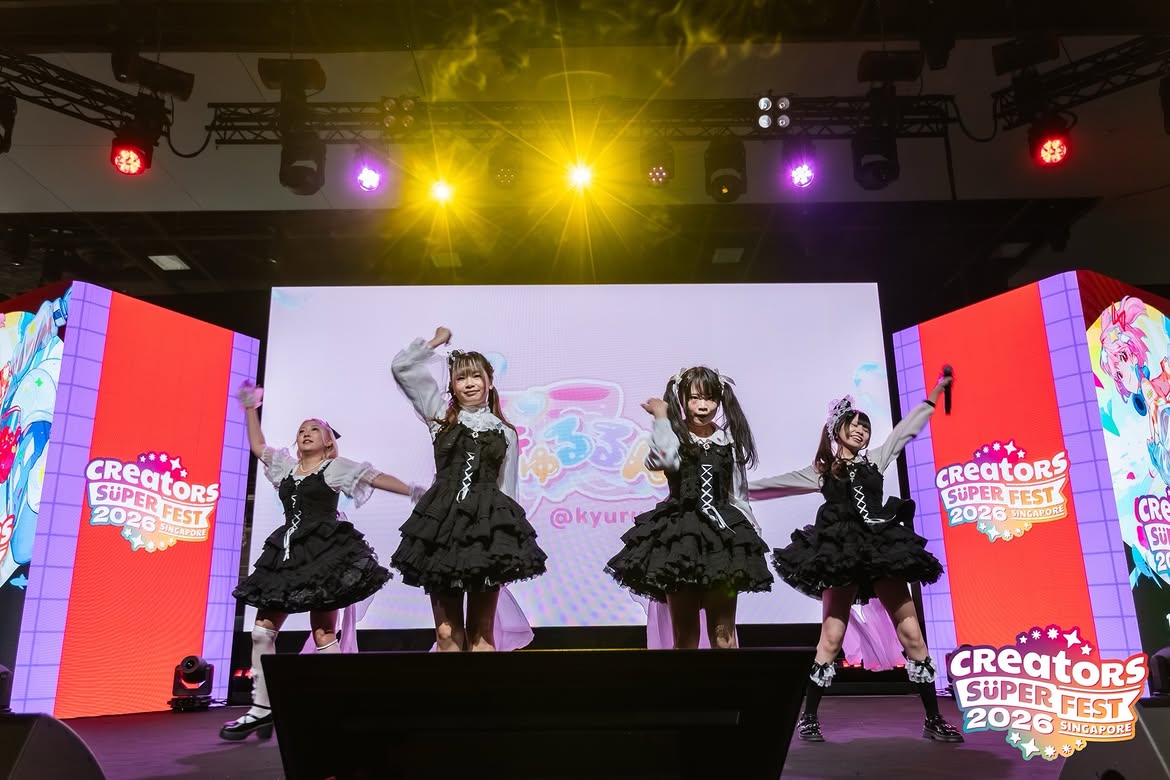 Creators Super Fest Singapore 2026 #csf26 kyururun! @kyuru.run lit up super akiba stage with their high energy idol dance showcase!