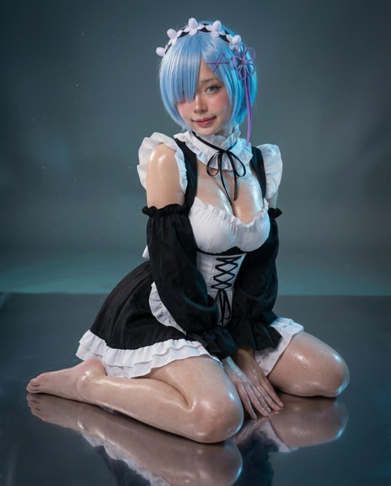 rem cosplay from re zero. am i your favorite twin 💙 (1)